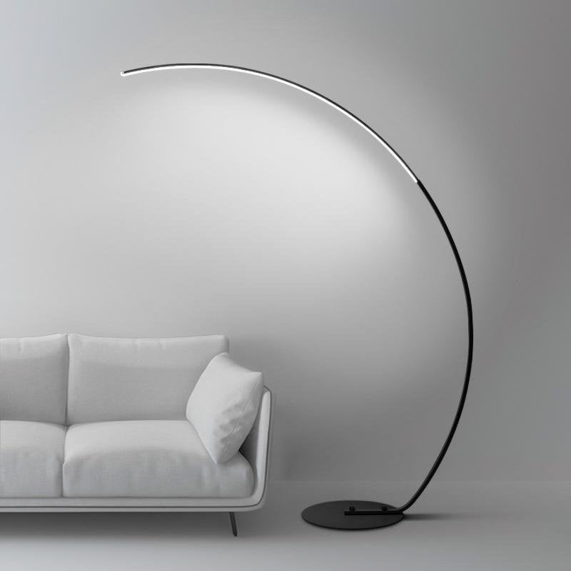 Arcing Floor Lamps Modern Remote Control Aluminum LED Lamp