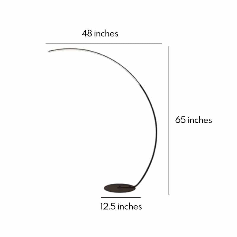 Arcing Floor Lamps Modern Remote Control Aluminum LED Lamp