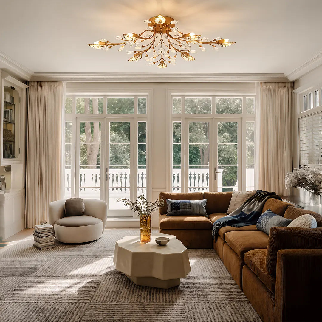 Branch Chandelier Modern Vintage Crystal LED Light
