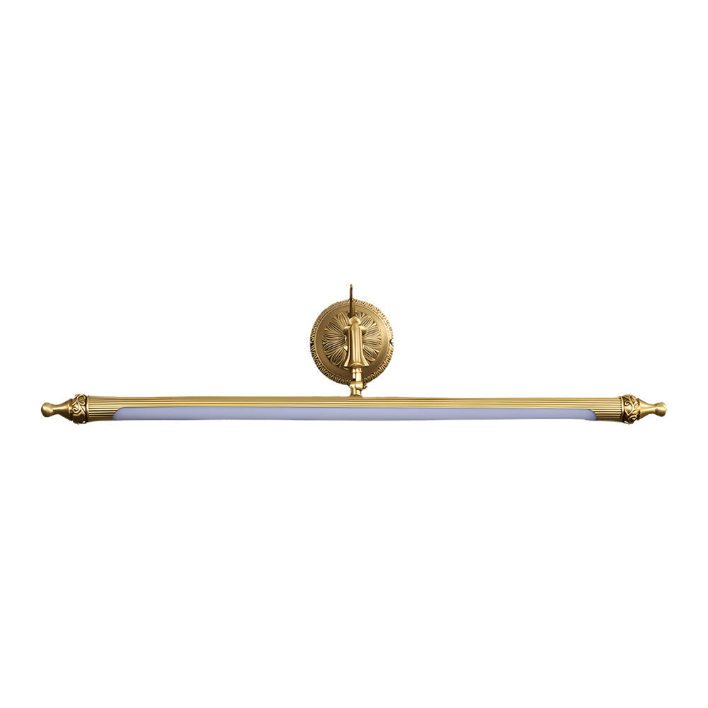 Brushed Gold Vanity Light Bar European-Style Linear Copper Light