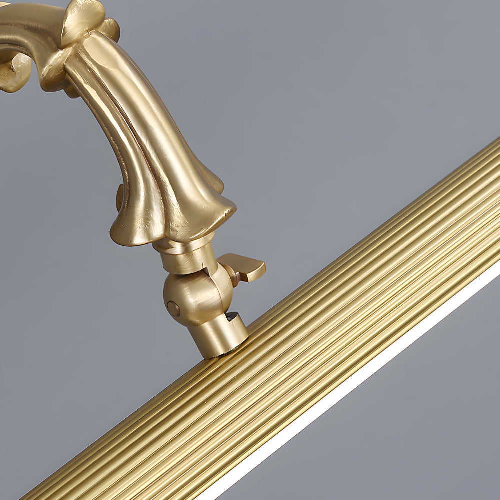 Brushed Gold Vanity Light Bar European-Style Linear Copper Light