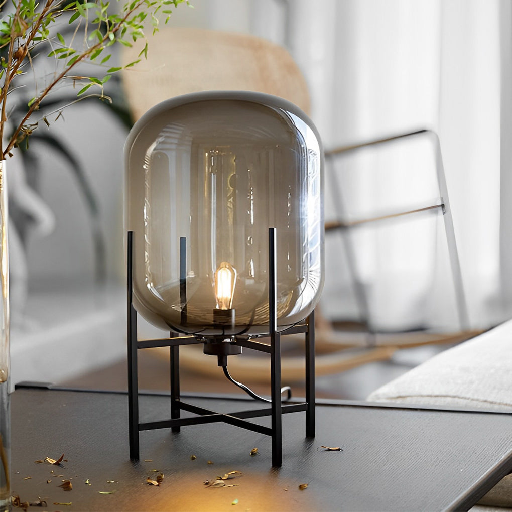Bubble Glass Floor Lamp Industrial Hardware Rods Lamp