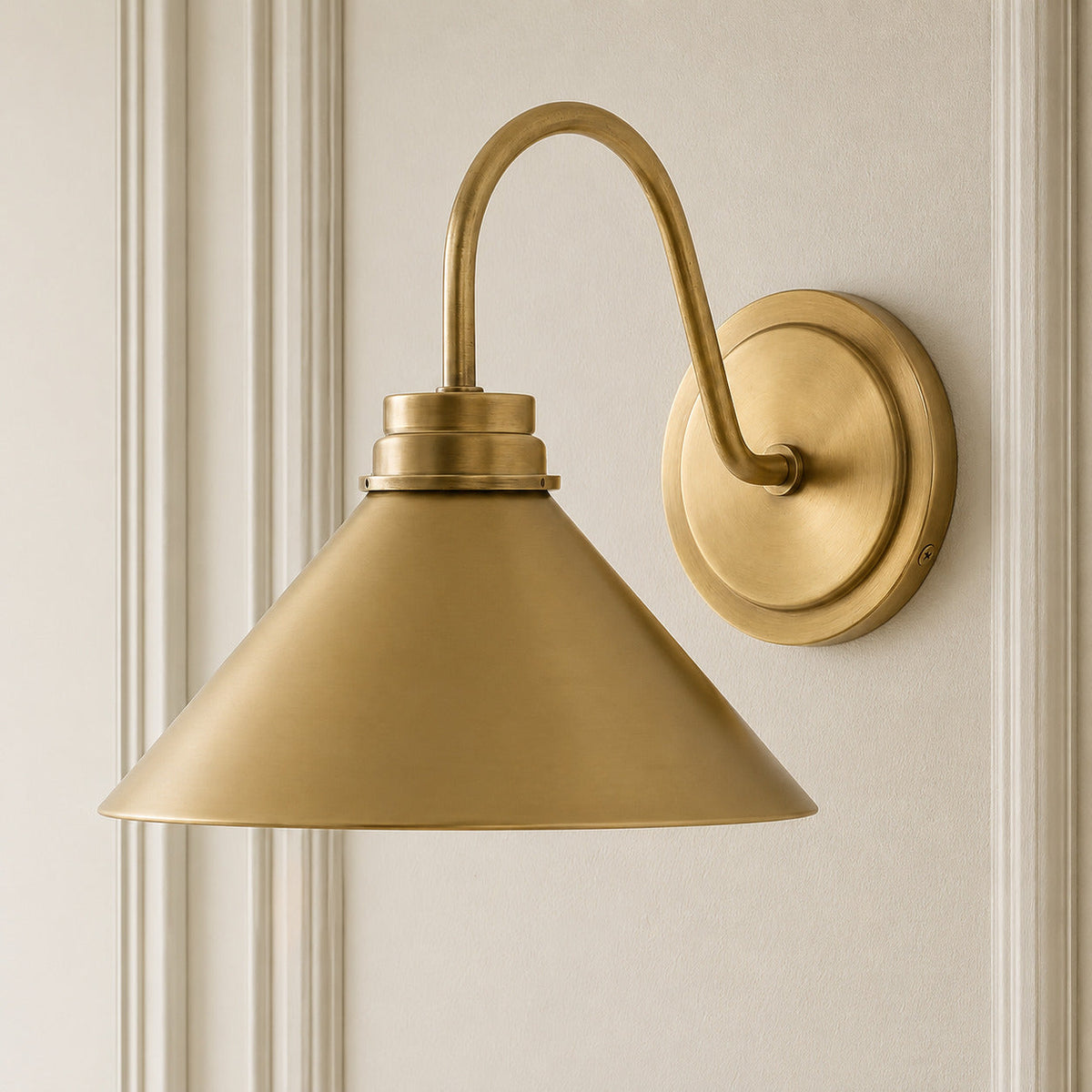 Curved Arm Globe Wall Sconce – Modern Industrial Wall Lamp for Bathroom, Bedroom, and Hallway