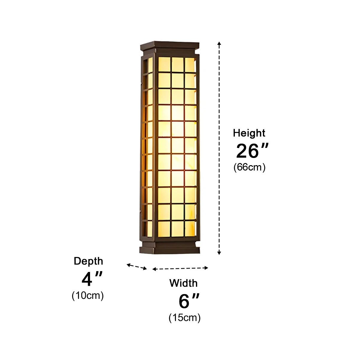 Farmhouse Grid Outdoor Wall Sconce