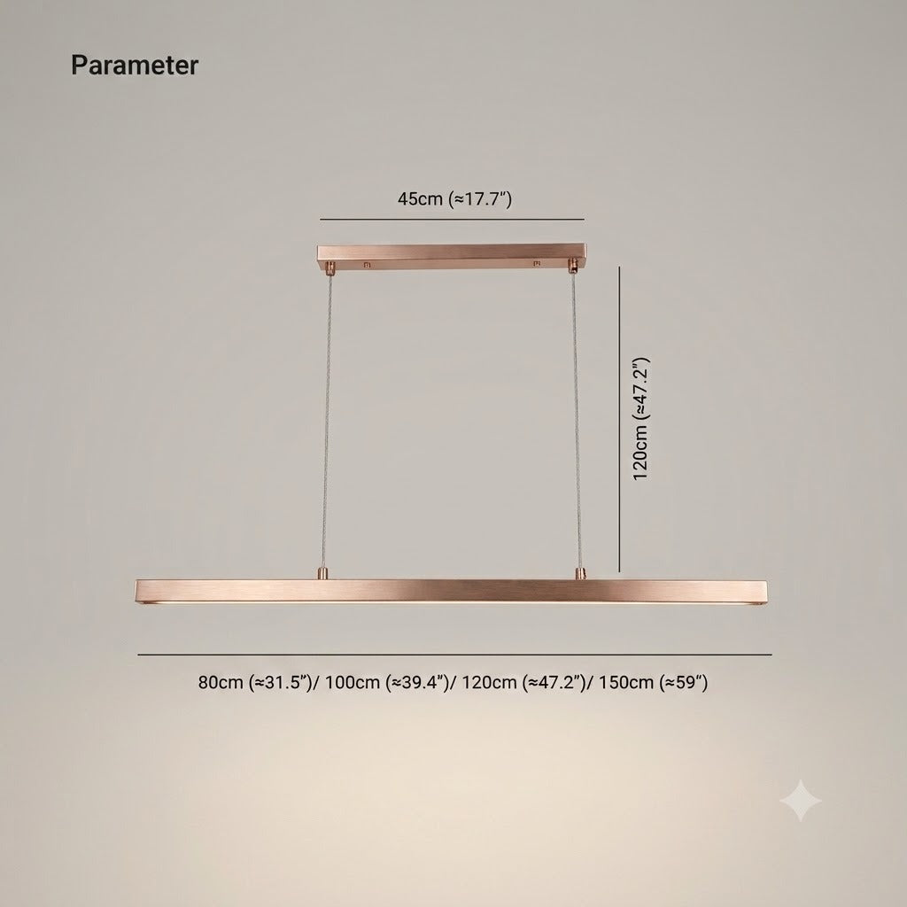 Modern Linear Metal LED Pendant Light