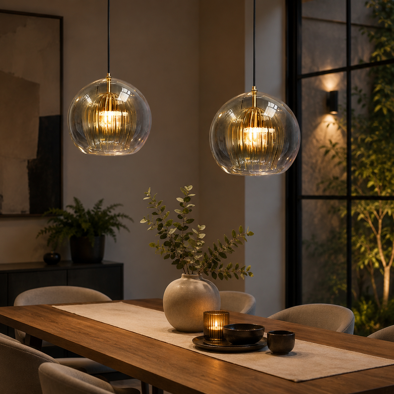 Oryn Glass Globe Light