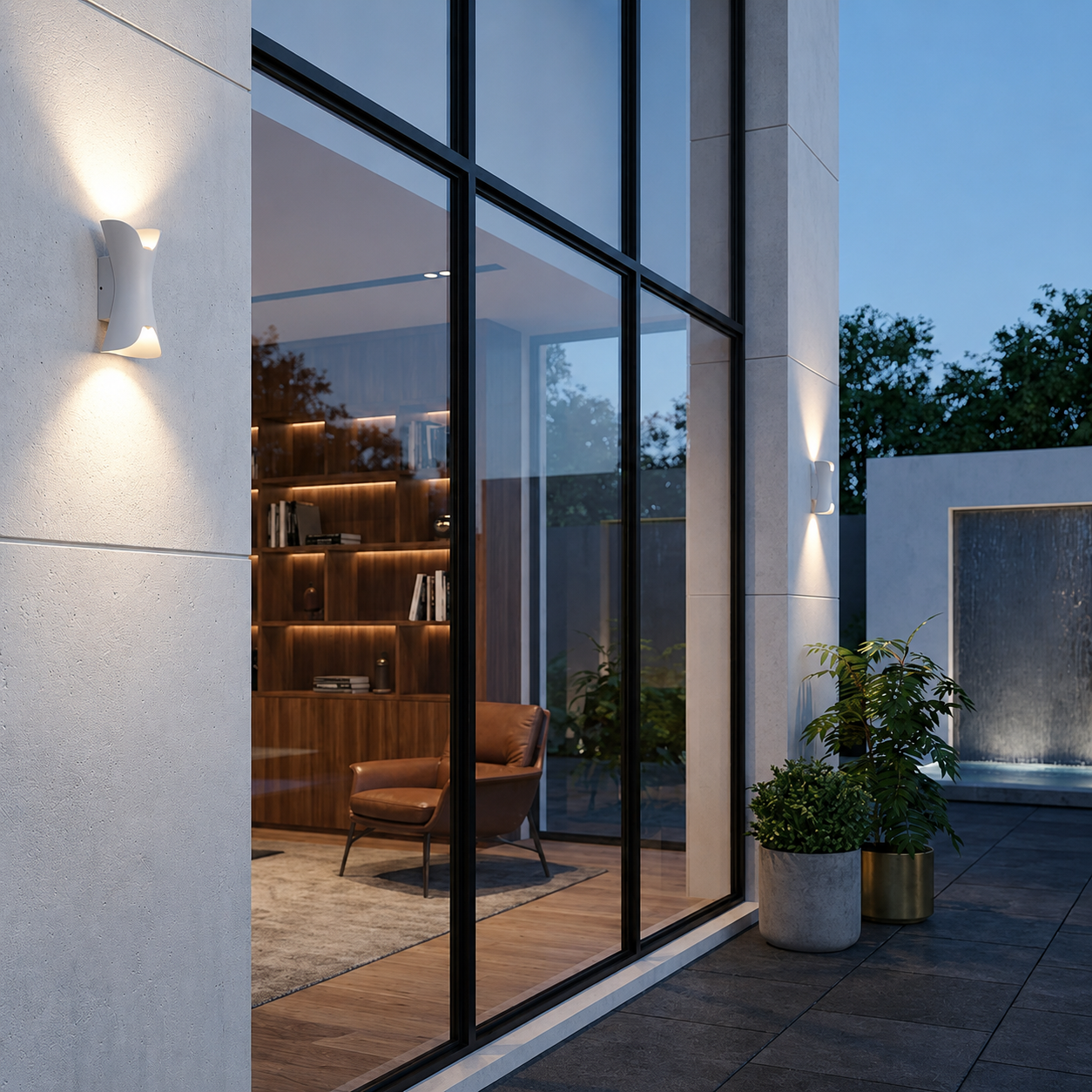 Noxel Curved Outdoor Wall Light