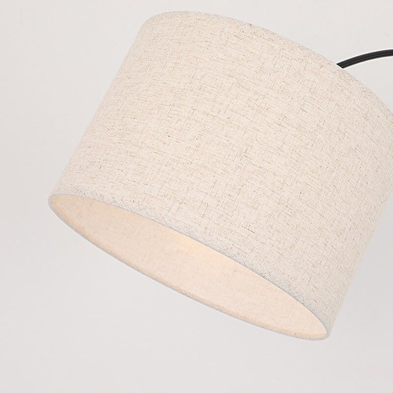 Marble Base and Shaded Adjustable Arc Floor Lamp