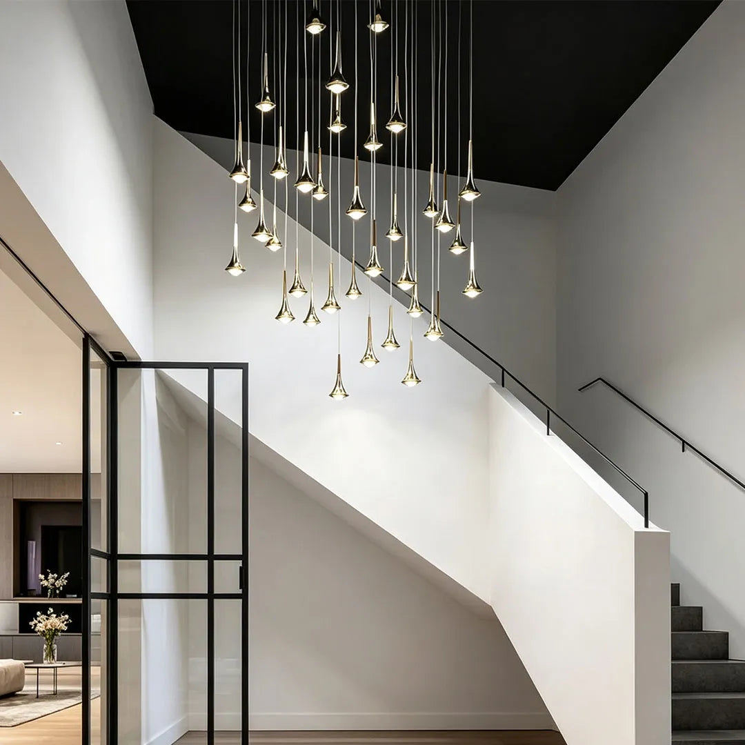 Contemporary Mini Pendant Lights Teardrop Metal Ceiling Light