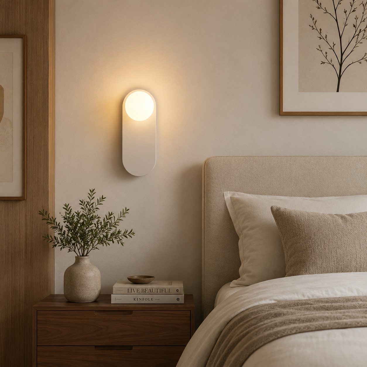 Nordic Minimalist Glass Ring Base 1-Light Wall Sconce Lamp