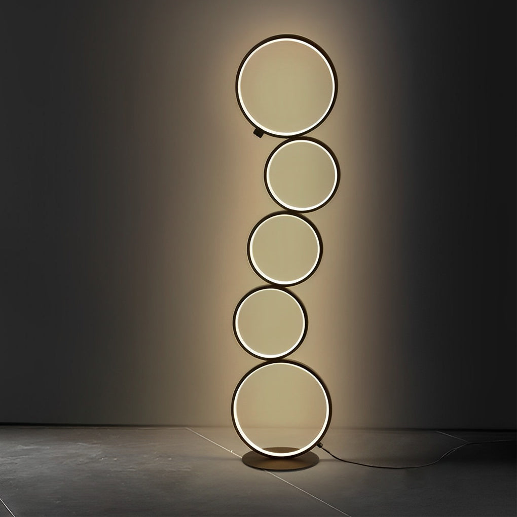 Decorative Floor Lamps Five-Ring Layered Art Floor Lamp
