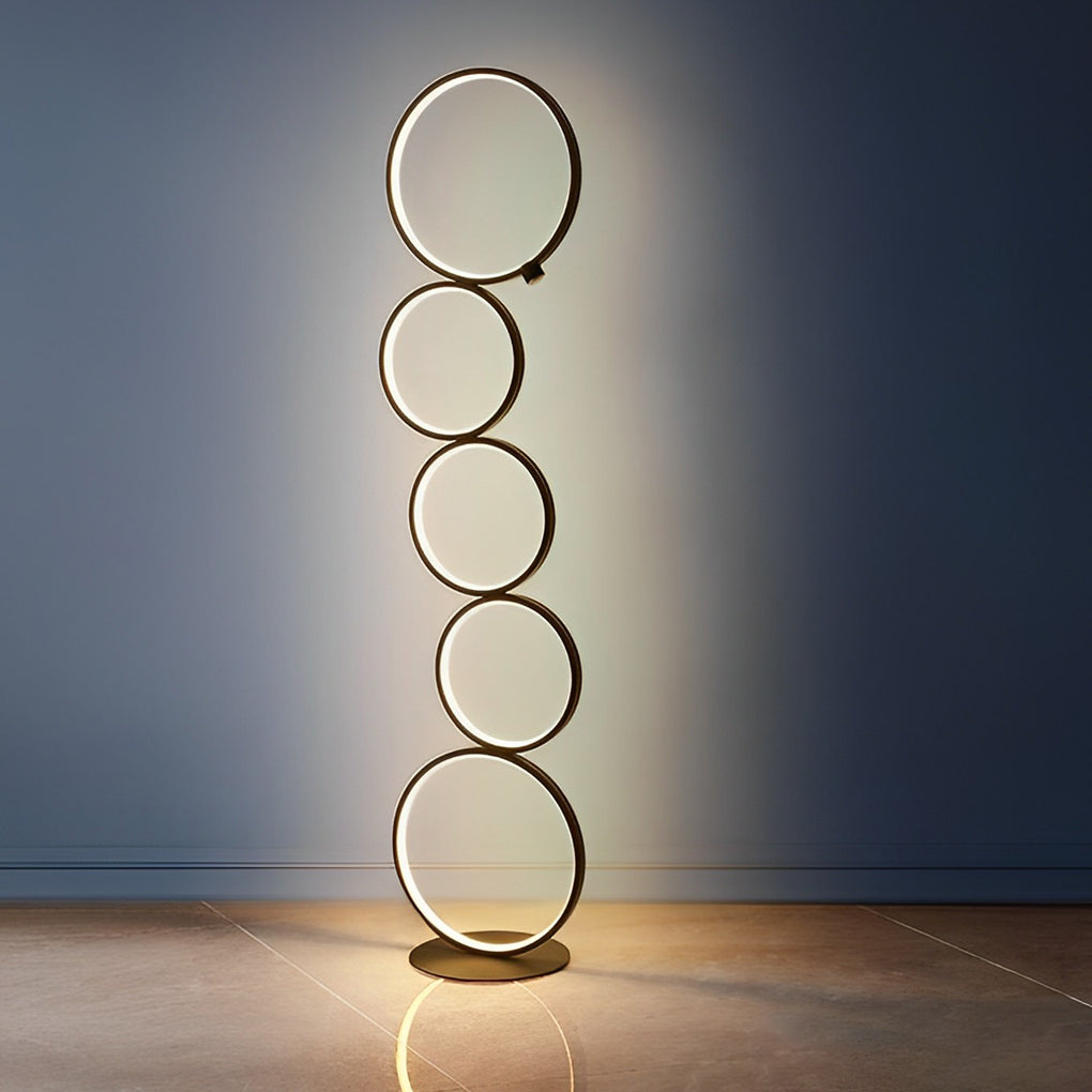 Decorative Floor Lamps Five-Ring Layered Art Floor Lamp