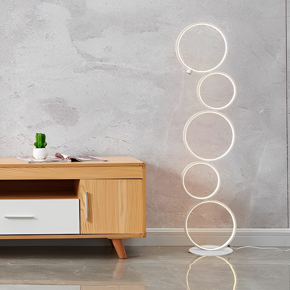 Decorative Floor Lamps Five-Ring Layered Art Floor Lamp