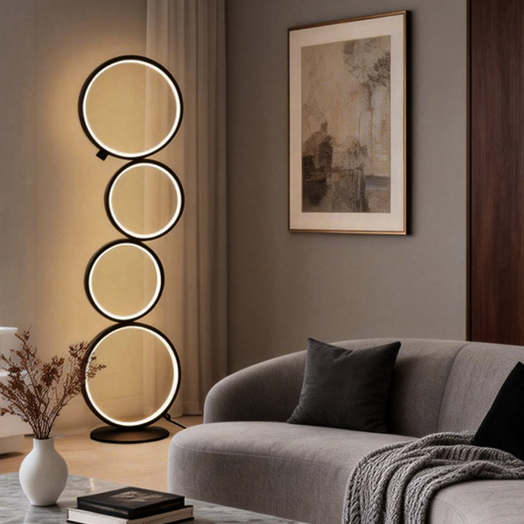 Decorative Floor Lamps Five-Ring Layered Art Floor Lamp