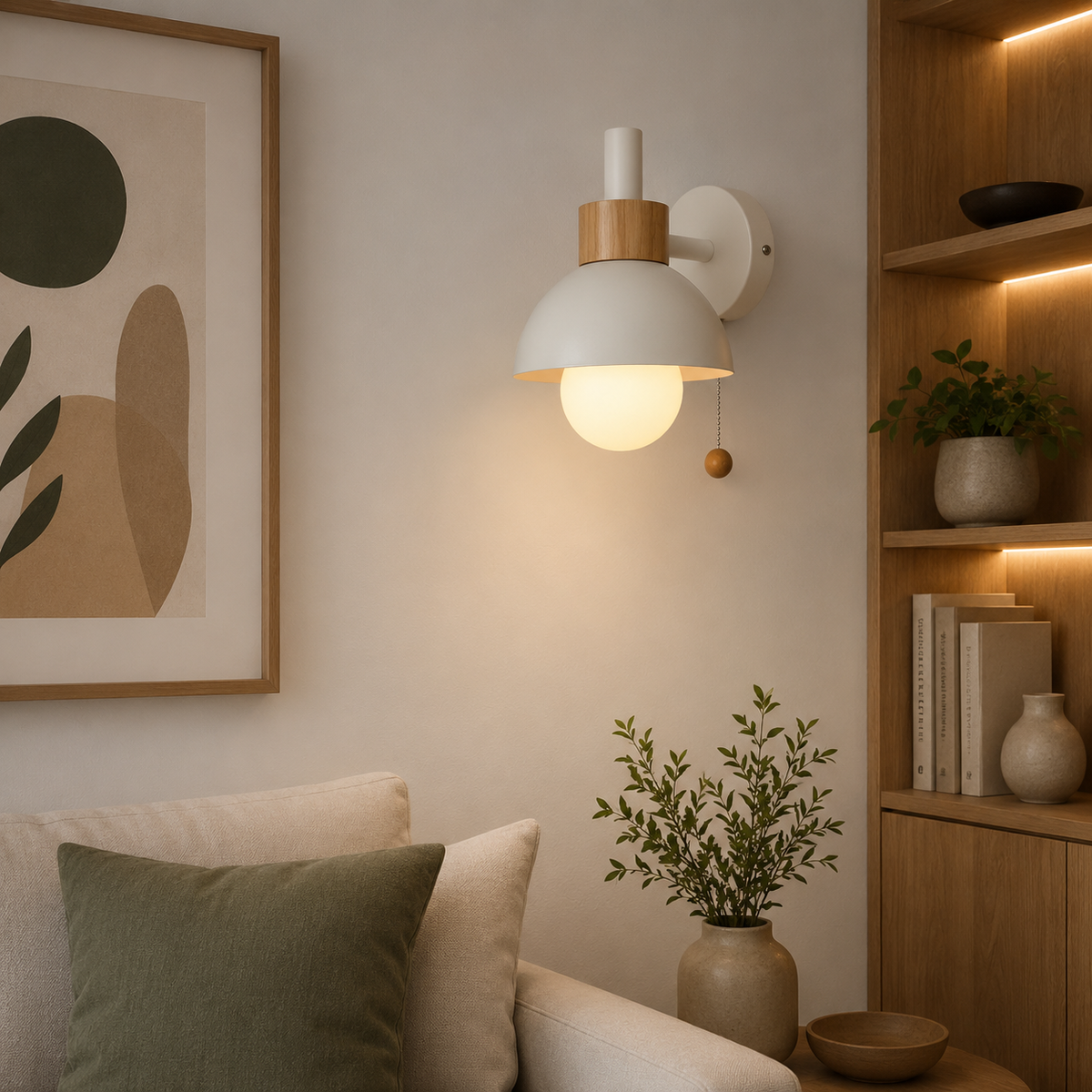 Nordic Macaron Globe 1-Light Wall Sconce Lamp