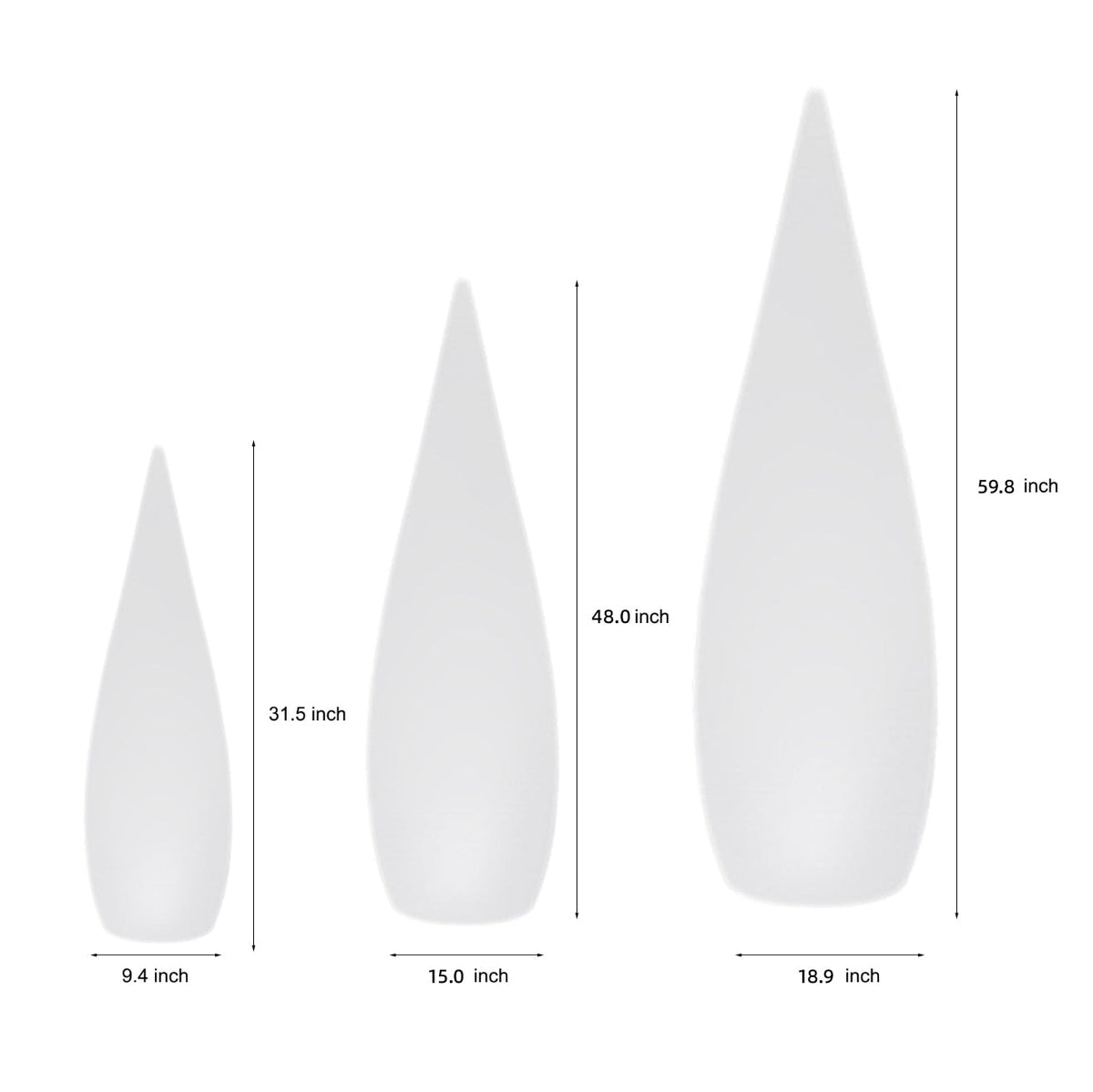 Modern Teardrop Outdoor Light Stylish LED Floor Lamp Landscape Light
