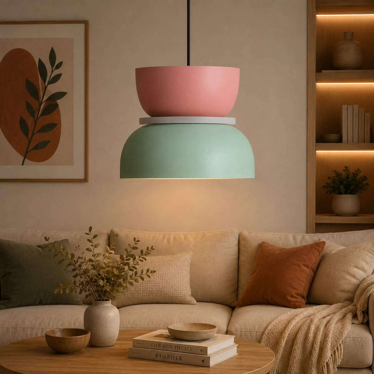 Nordic Colorful Macaron 1-Light LED Pendant Light