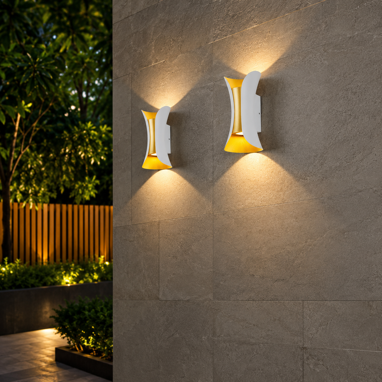 Up Down Lighting Wall Lights Modern Curved LED Waterproof Light