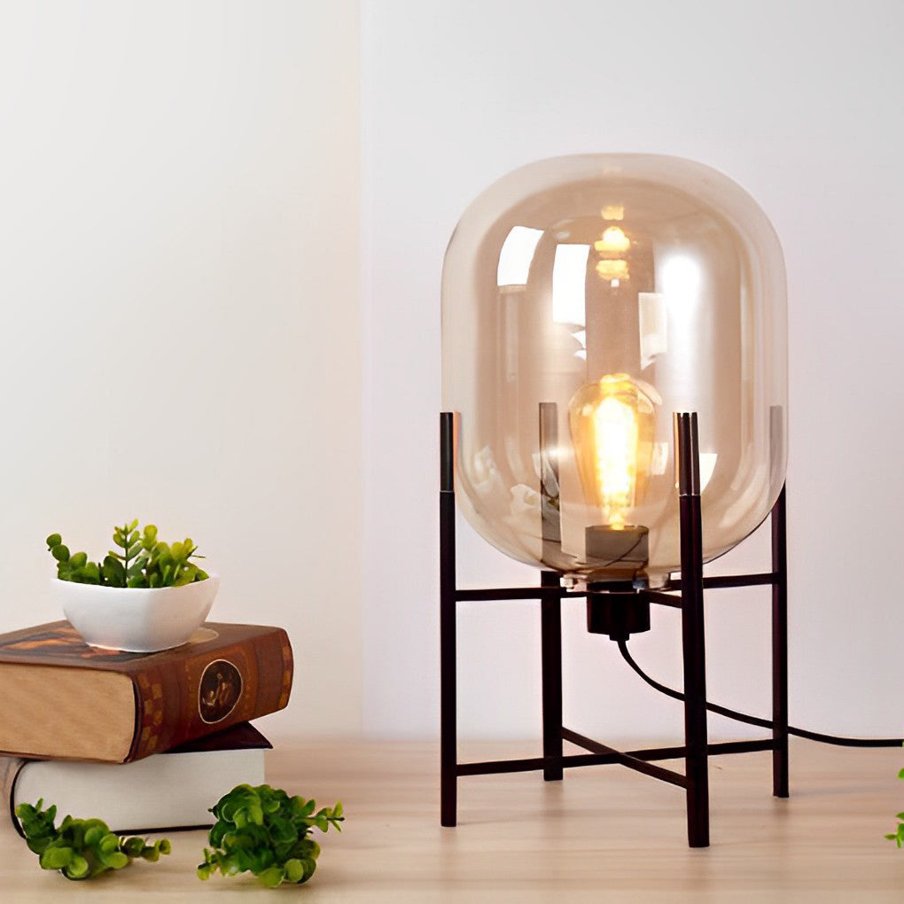 Bubble Glass Floor Lamp Industrial Hardware Rods Lamp