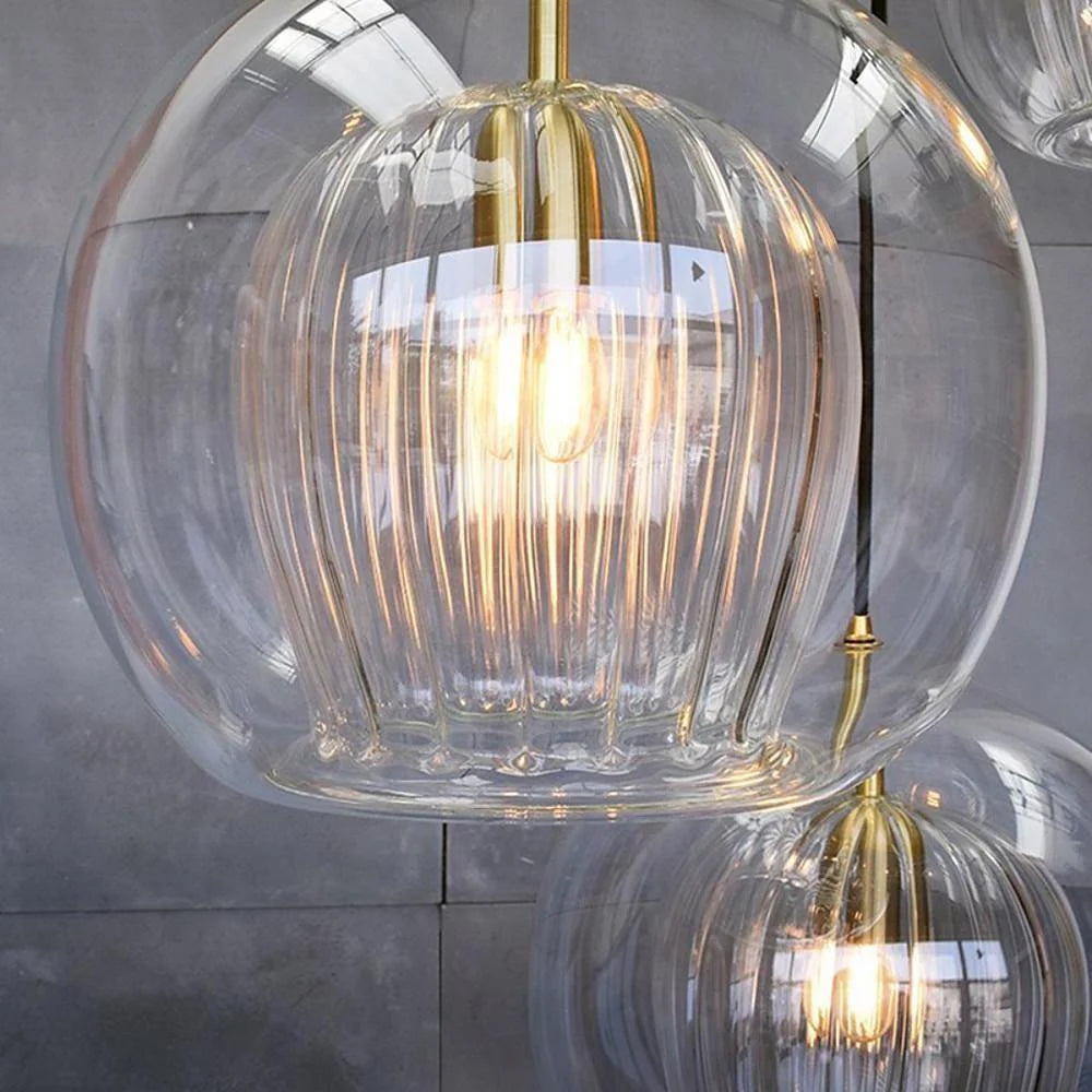 Unique Glass Globe LED Modern Pendant Light Hanging Lamp Island Light