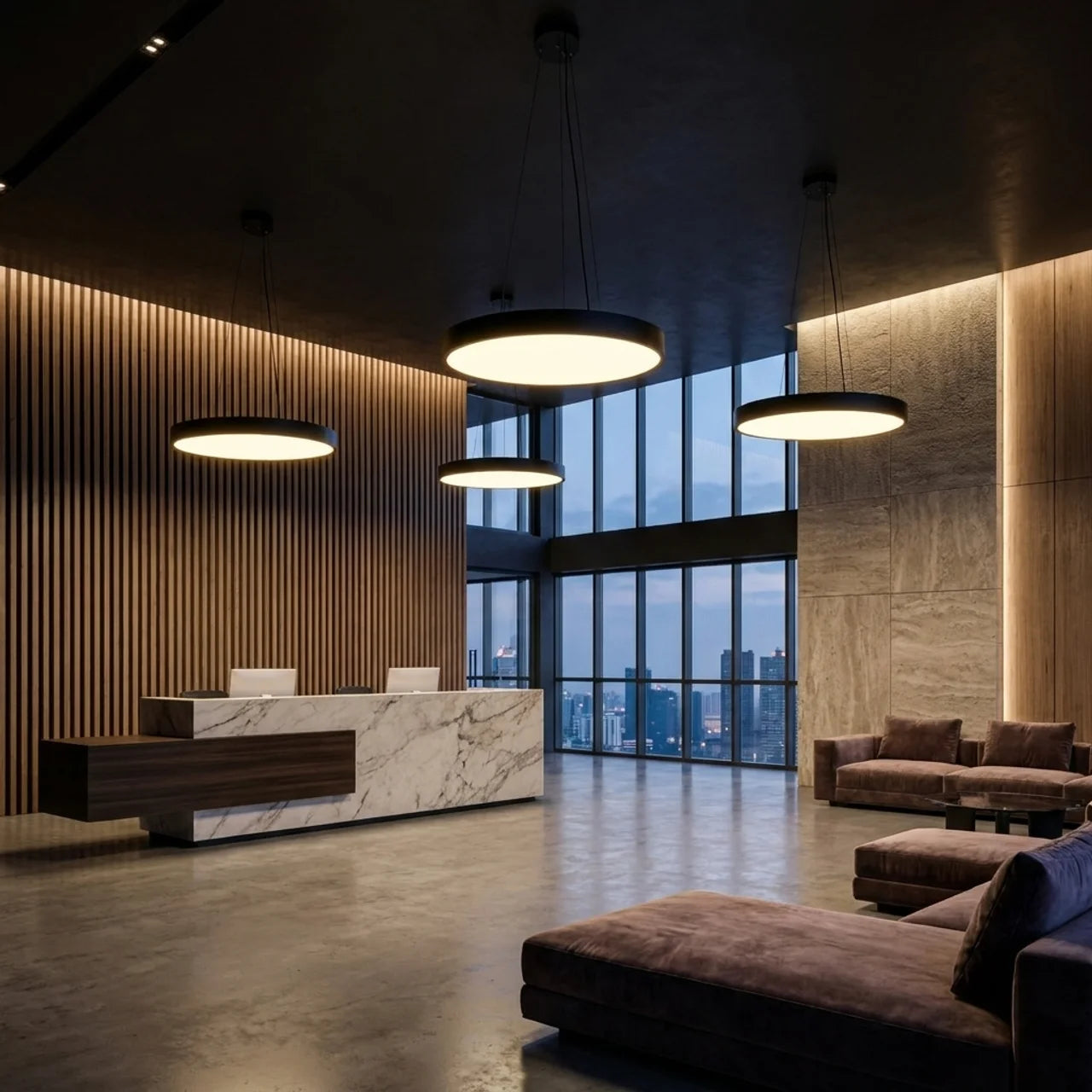 Round Pendant Lights Minimalist Metal Ceiling Light