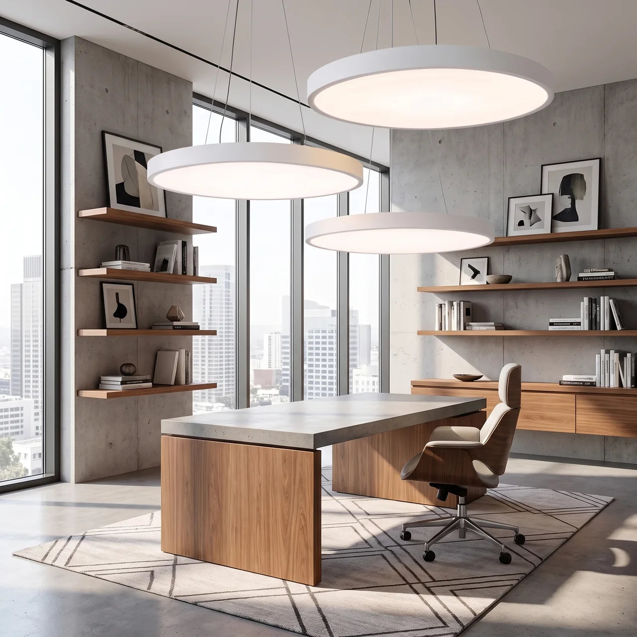Round Pendant Lights Minimalist Metal Ceiling Light