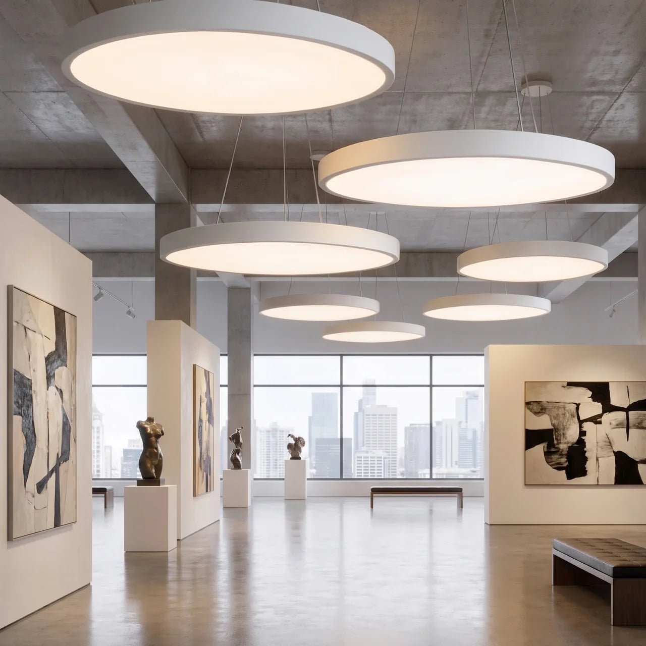 Round Pendant Lights Minimalist Metal Ceiling Light
