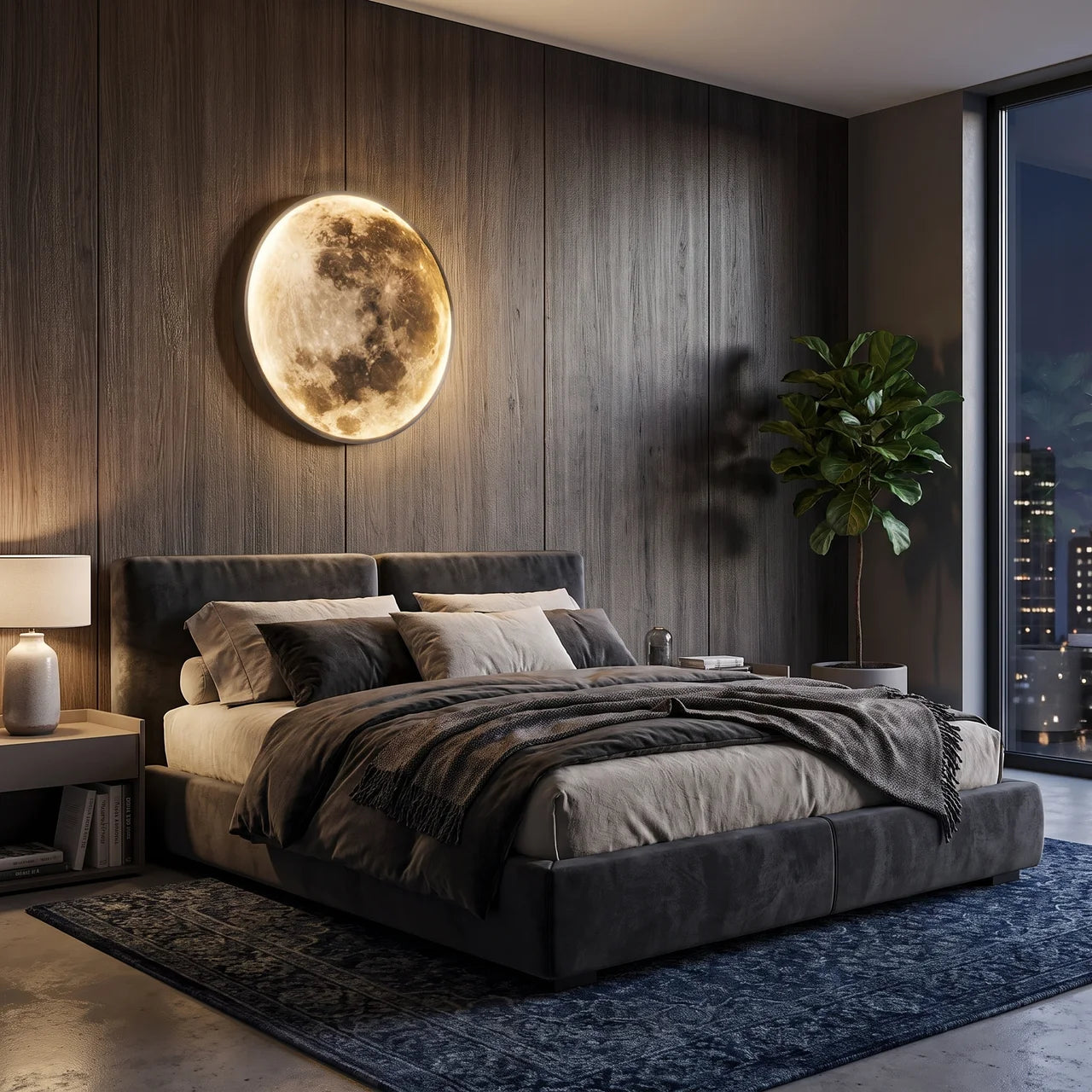 Full Moon Lamp Wall Modern Round LED Artistic Lamp