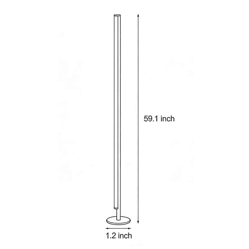 Linear Floor Lamp Minimalist Modern LED Ambient Light