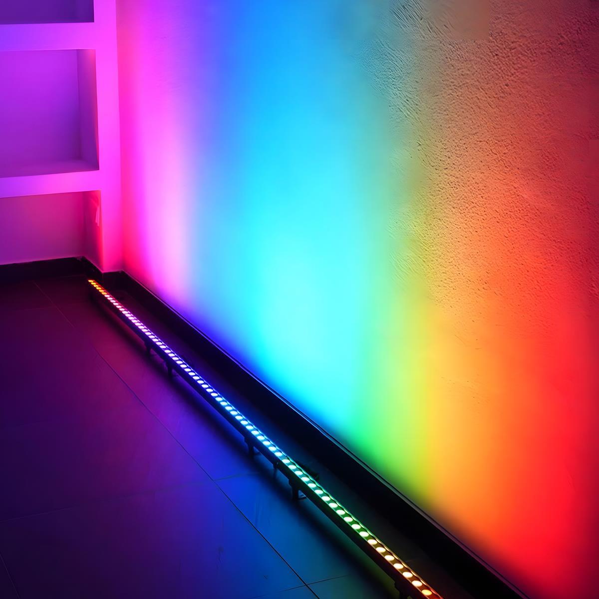Low Voltage Waterproof Outdoor Recessed LED Wall Washer Lights  RGB Dimmable DC24V 39.37''