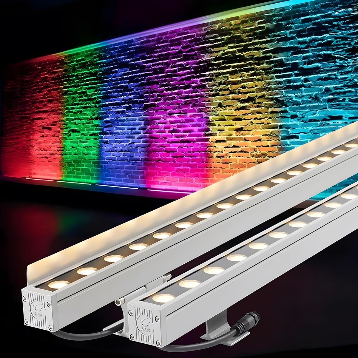 Low Voltage Waterproof Outdoor Recessed LED Wall Washer Lights  RGB Dimmable DC24V 39.37''