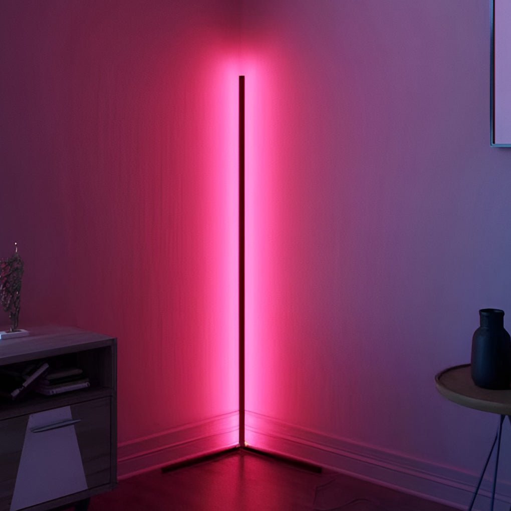 RGB Corner Floor Lamp Modern Minimalist Black LED Lamp