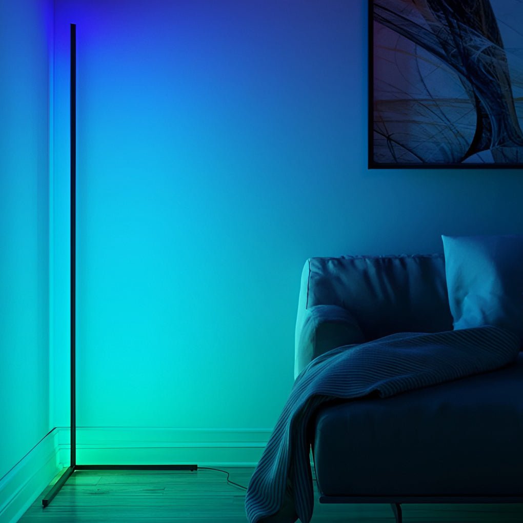 RGB Corner Floor Lamp Modern Minimalist Black LED Lamp