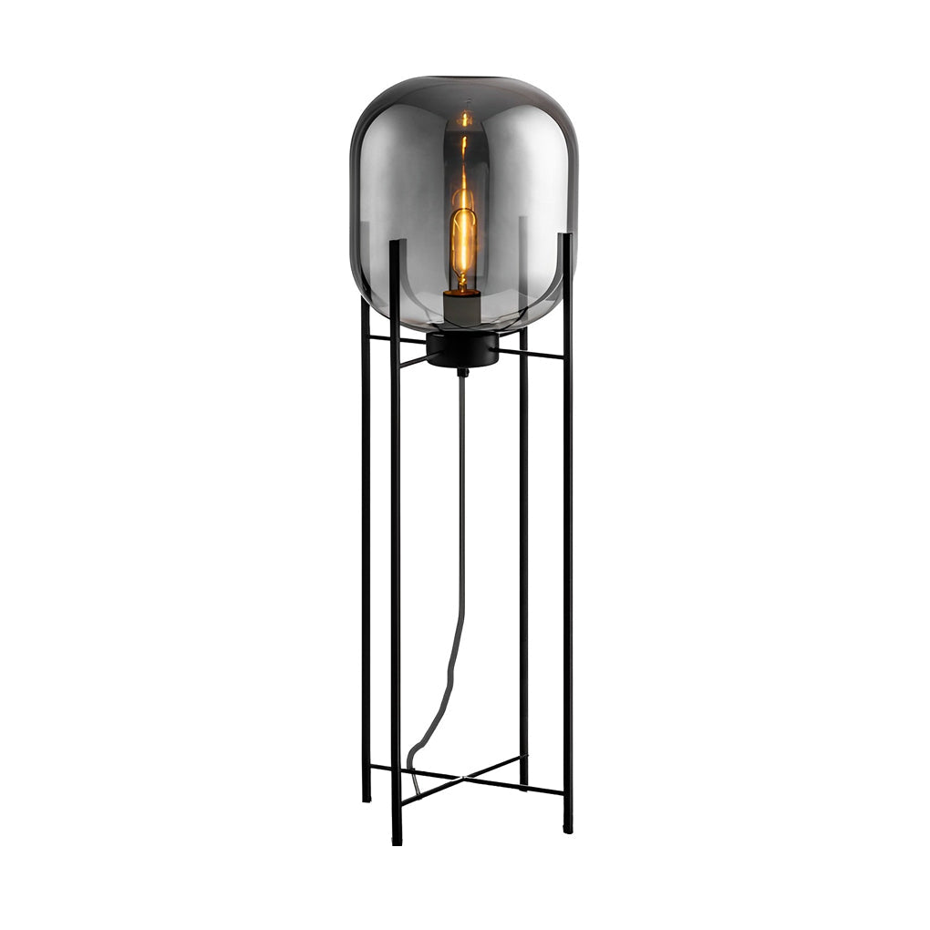 Bubble Glass Floor Lamp Industrial Hardware Rods Lamp