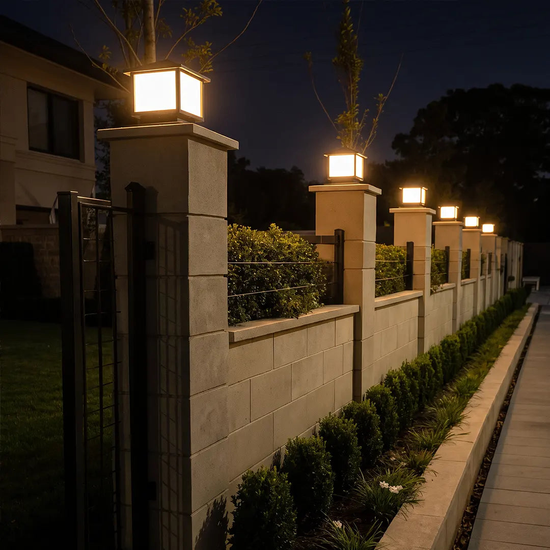 Modern Outdoor Pillar Lights LED Waterproof Fence Lights
