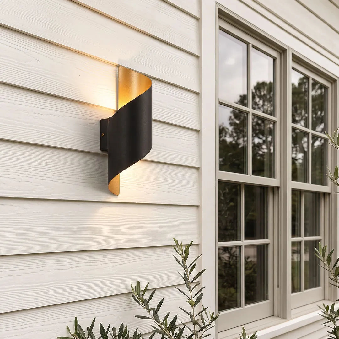 Modern Spiral Wall Light Dual-Sided Lighting LED Waterproof Light