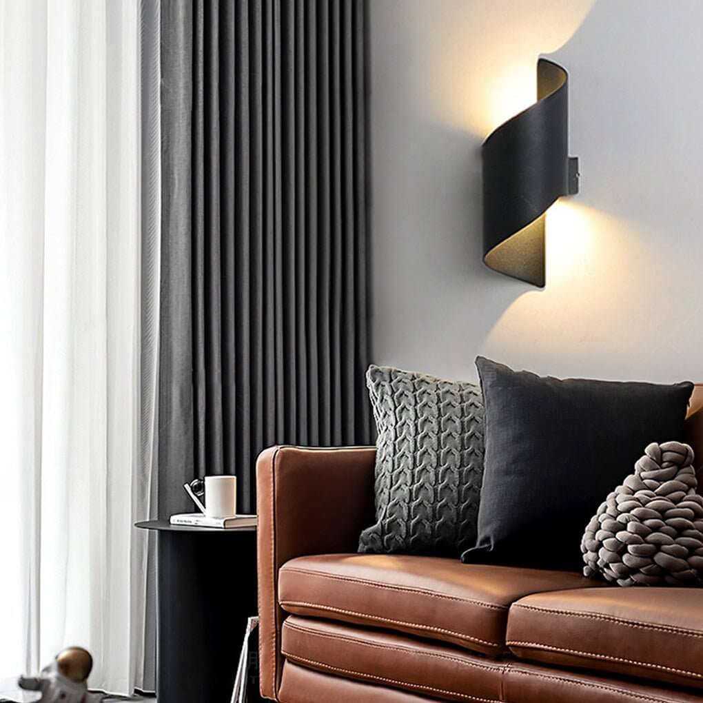 Modern Spiral Wall Light Dual-Sided Lighting LED Waterproof Light
