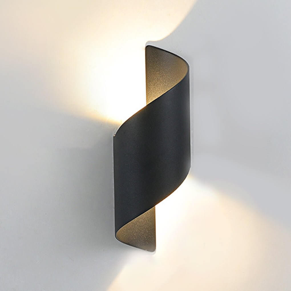 Modern Spiral Wall Light Dual-Sided Lighting LED Waterproof Light