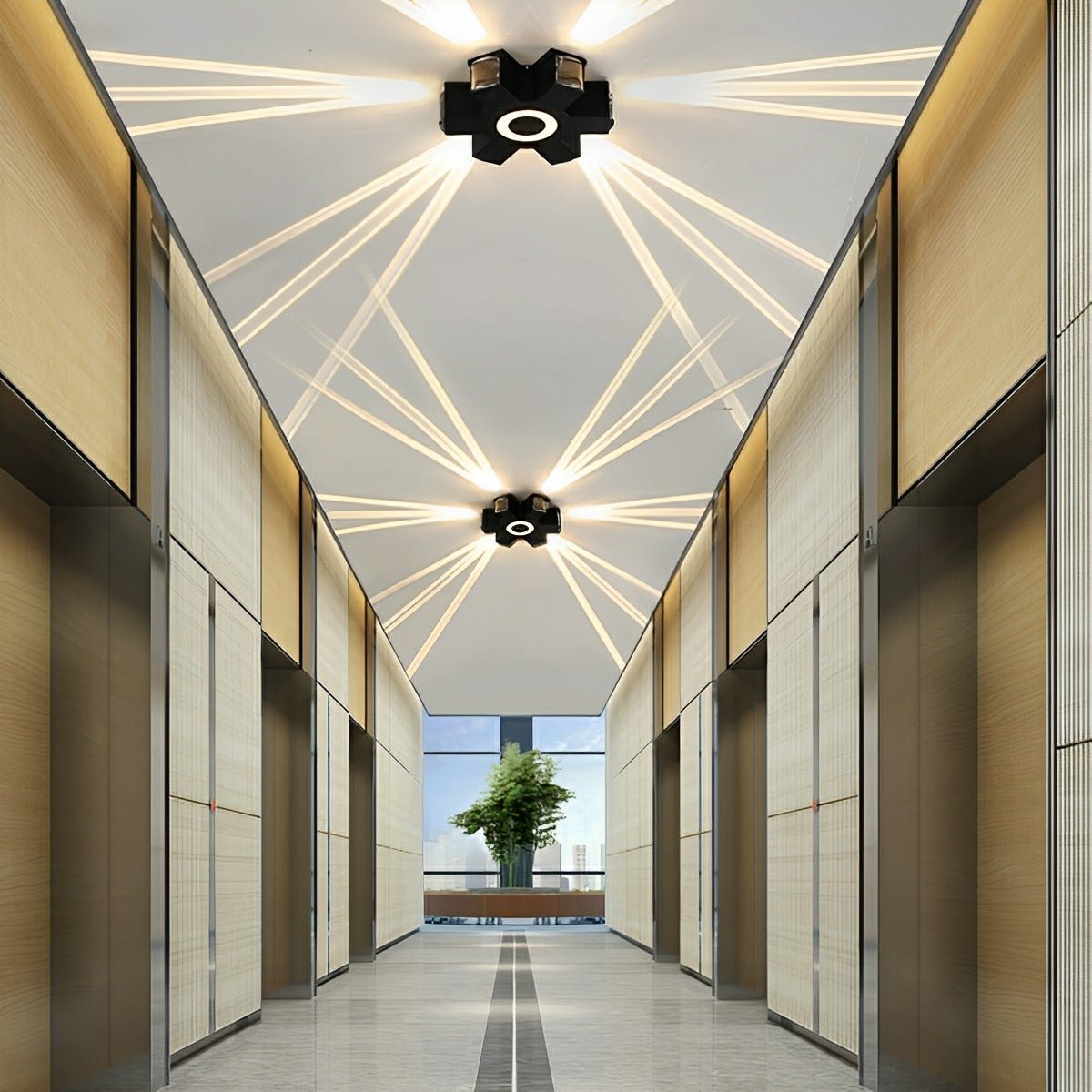 Modern Waterproof Black Outdoor LED Wall Lights Spotlights