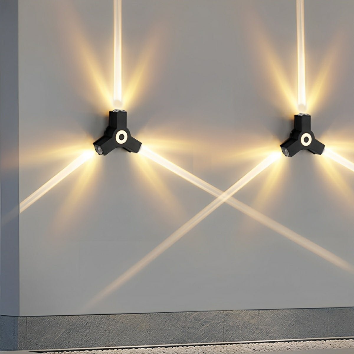 Modern Waterproof Black Outdoor LED Wall Lights Spotlights