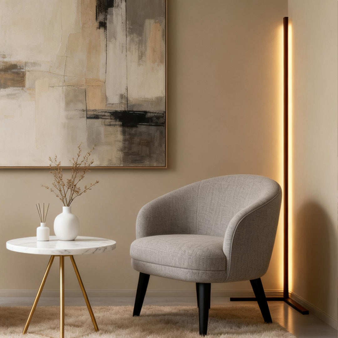 RGB Corner Floor Lamp Modern Minimalist Black LED Lamp