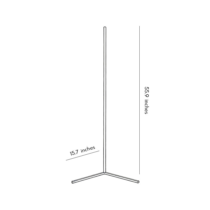 RGB Corner Floor Lamp Modern Minimalist Black LED Lamp