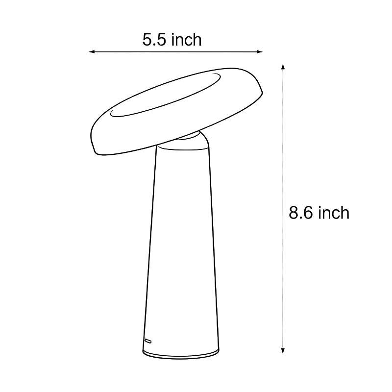 Mushroom Shaped Table Lamp Modern USB‑rechargeable Lamp