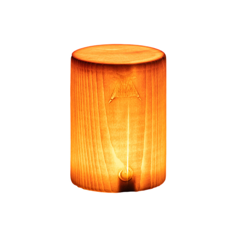 Square Wood Lamp Modern LED Cube Wood Grain Decorative Lamp