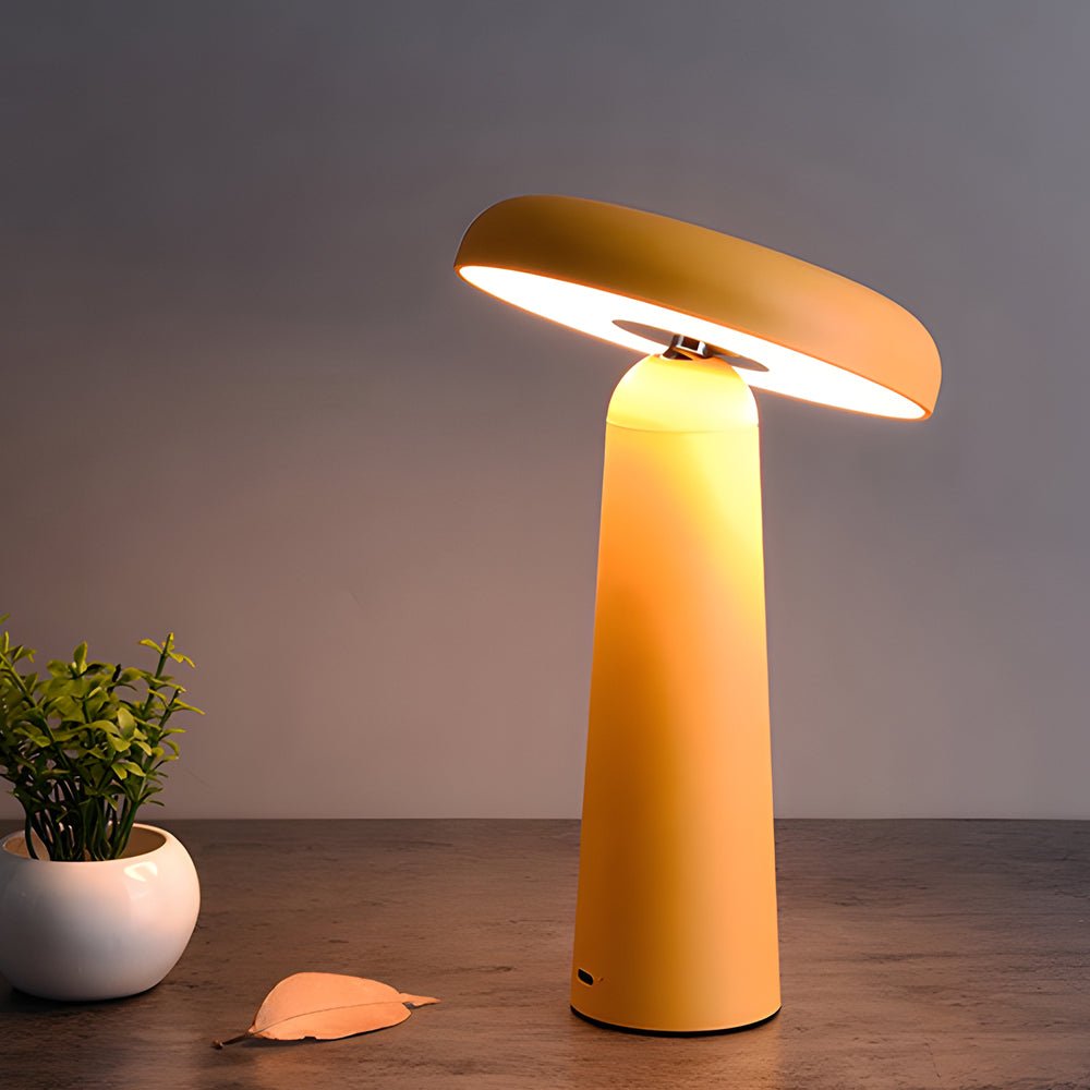 Mushroom Shaped Table Lamp Modern USB‑rechargeable Lamp