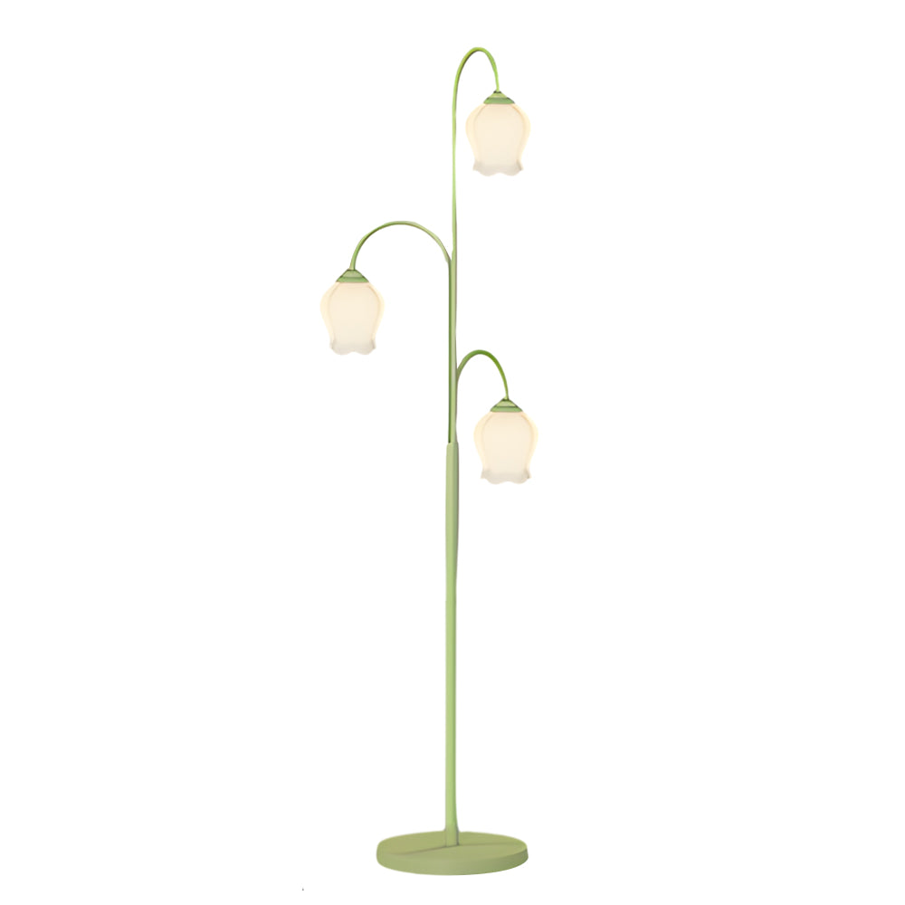 Tulip Floor Light French Three‑light Arc Iron Lamp