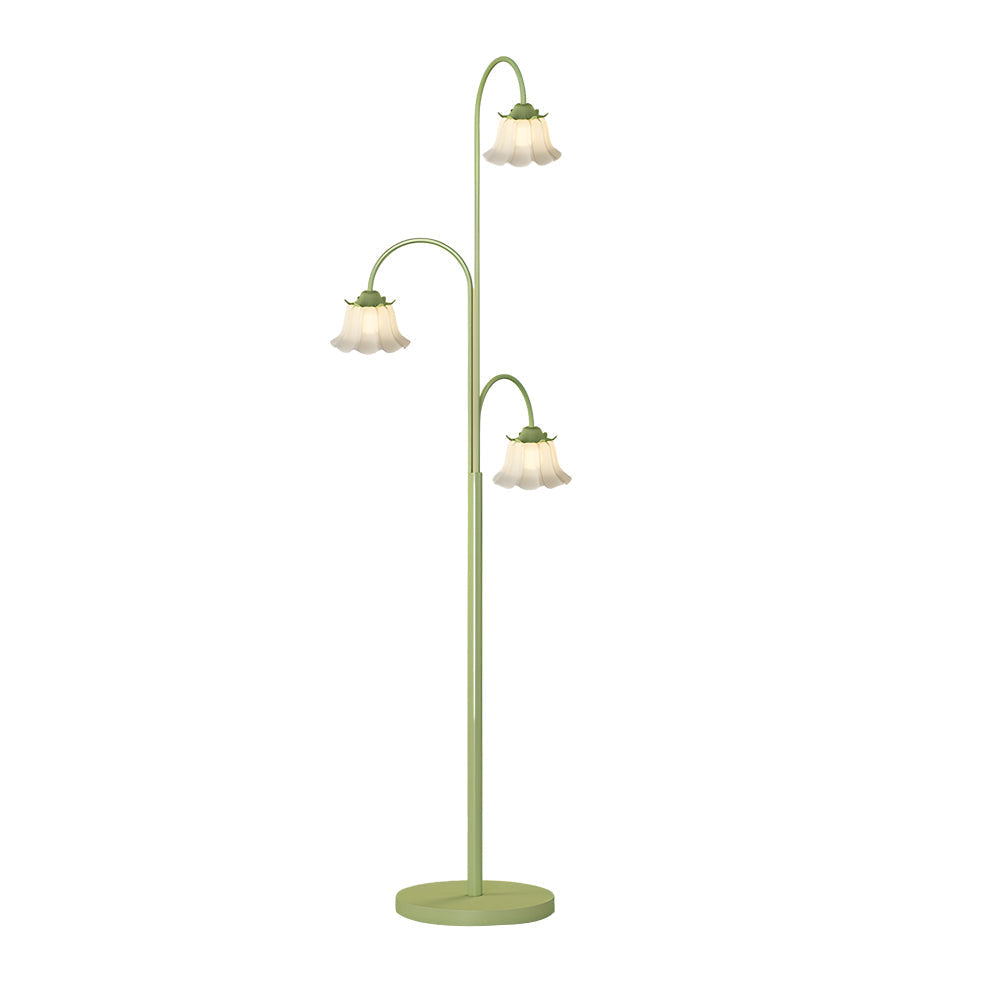 Tulip Floor Light French Three‑light Arc Iron Lamp