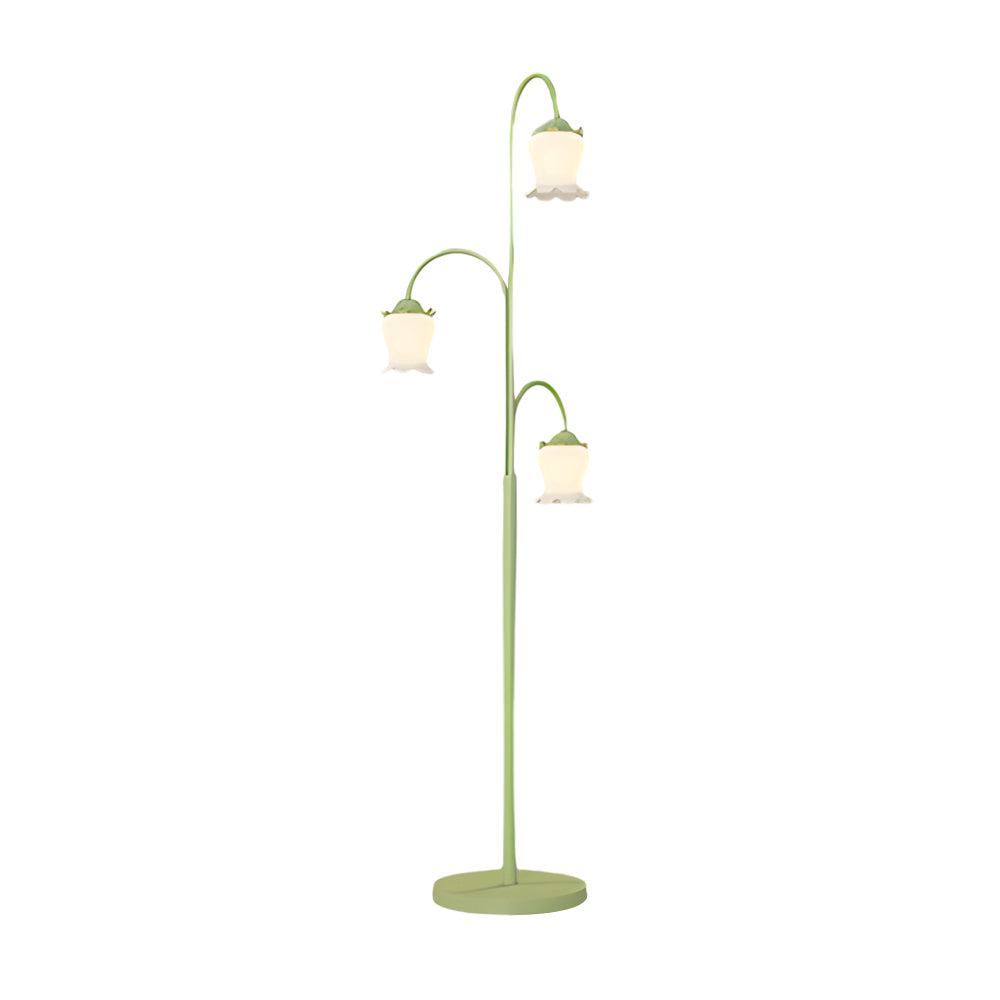 Tulip Floor Light French Three‑light Arc Iron Lamp