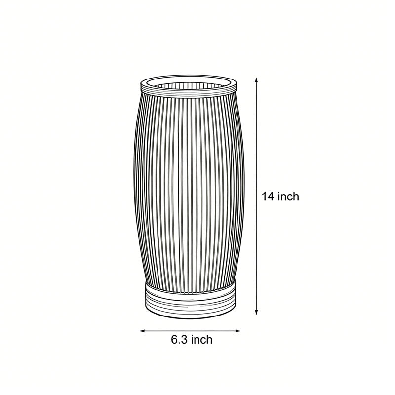 Vintage Bamboo Table Lamp Handwoven Japanese LED Lamp