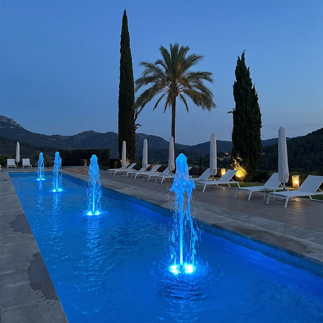 Water Fountain Lights LED Waterproof Stainless Steel Lamp